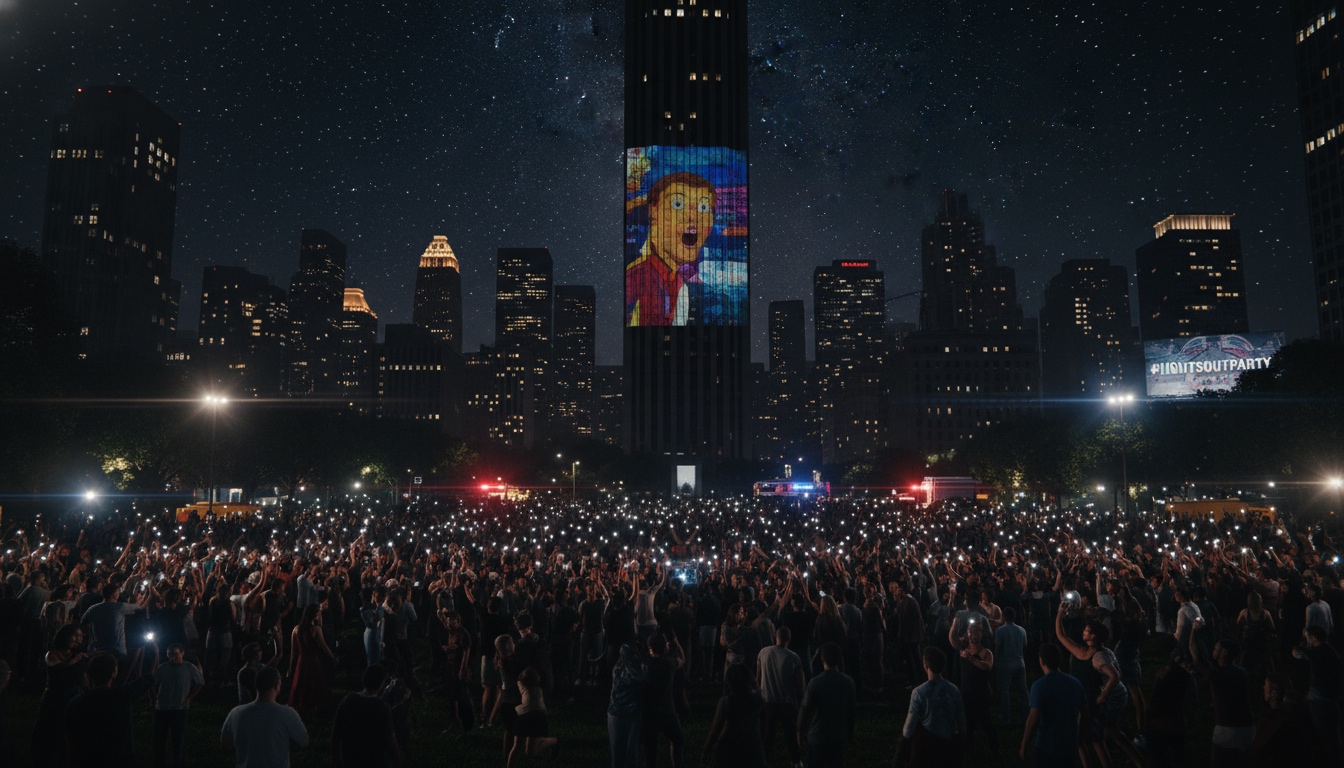 Jóvenes interactuando en redes sociales en sus móviles, mostrando la influencia y viralidad digital en 2025