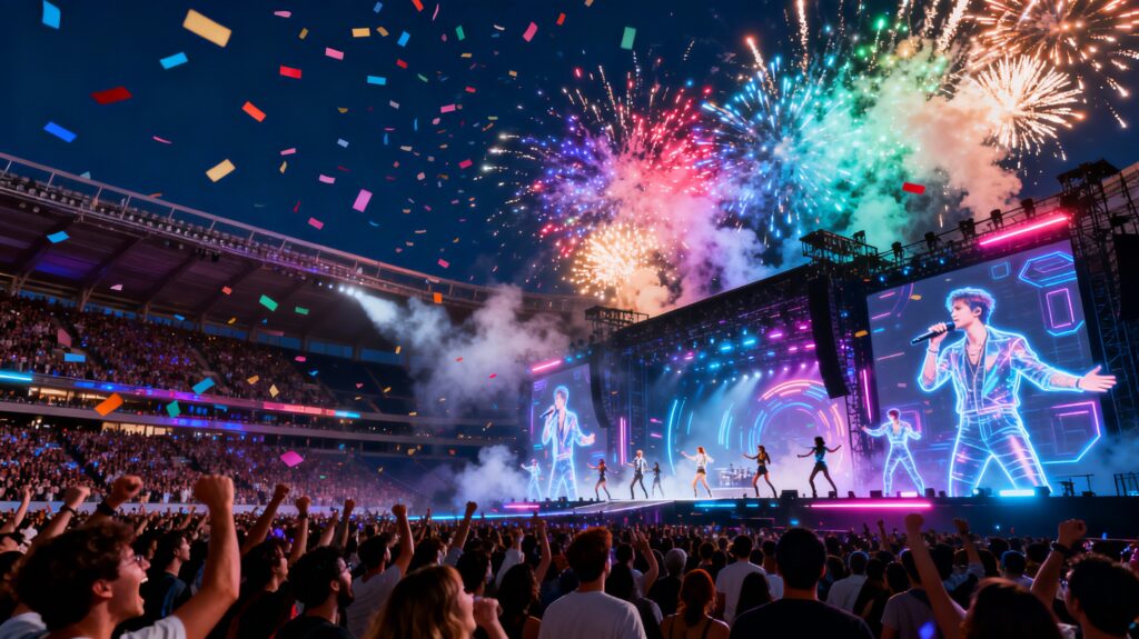 hologramas dando conciertos