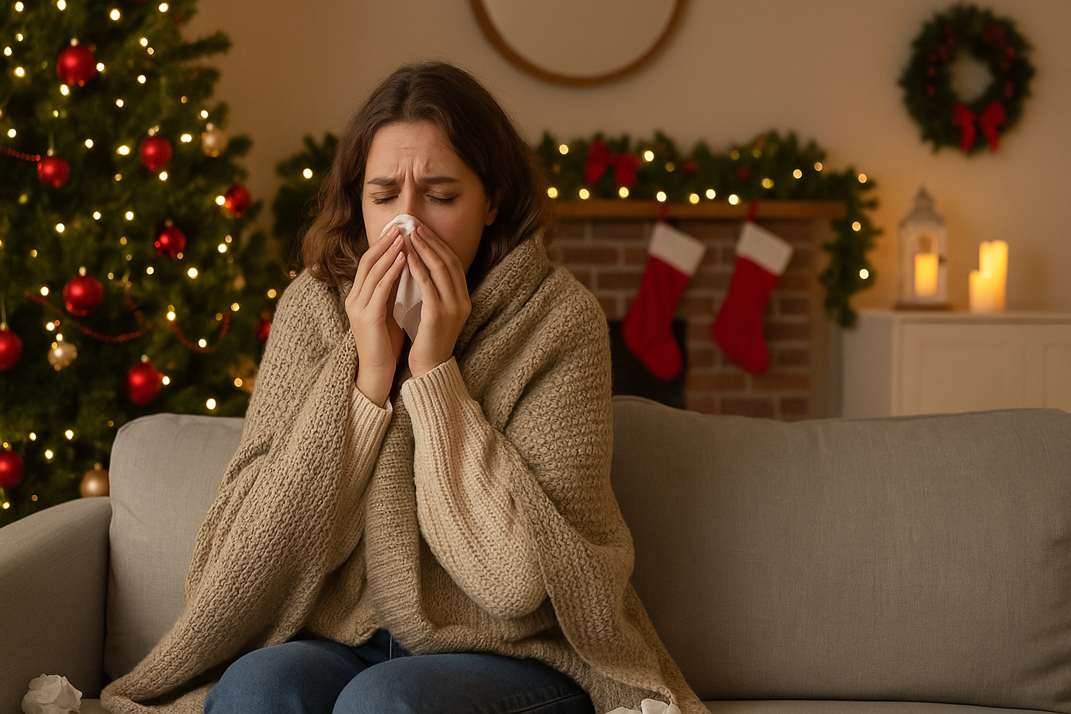 La razón científica por la que tanta gente se resfría en Navidad