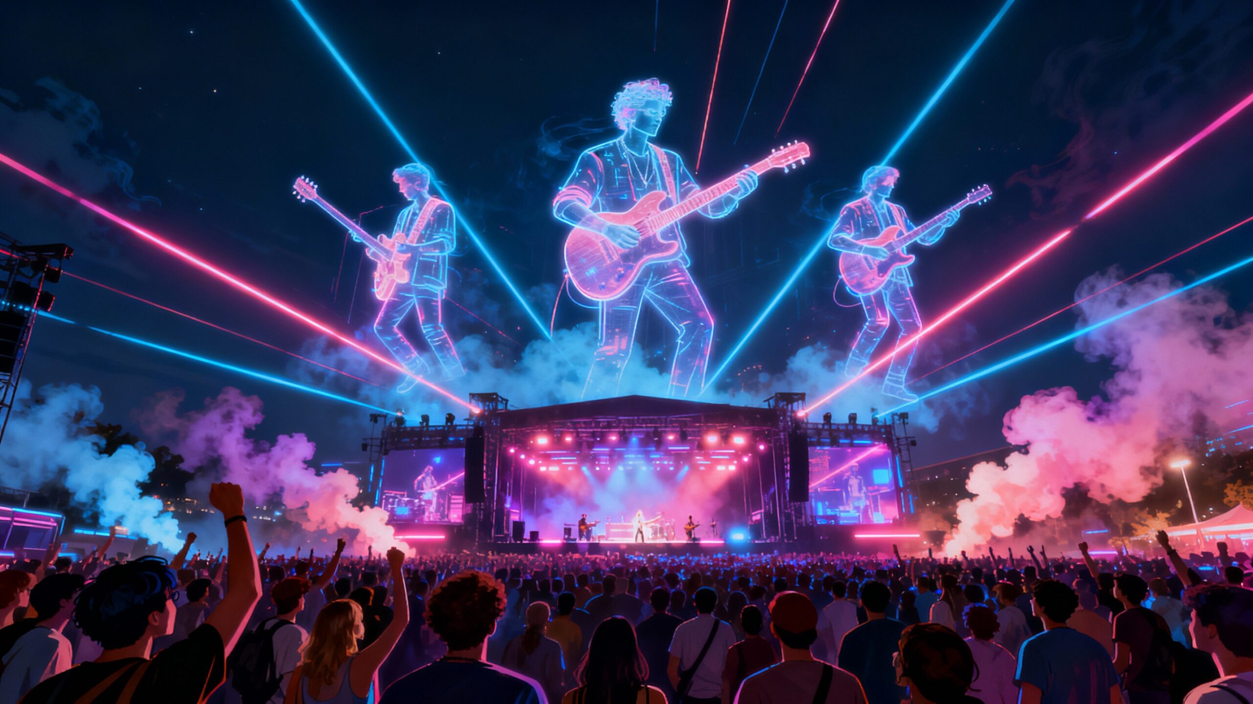 hologramas dando conciertos