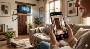 tu viejo móvil en una cámara de vigilancia