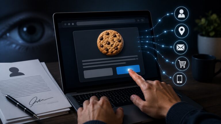 Banner de cookies de una web con el botón de aceptar todo destacado en grande
