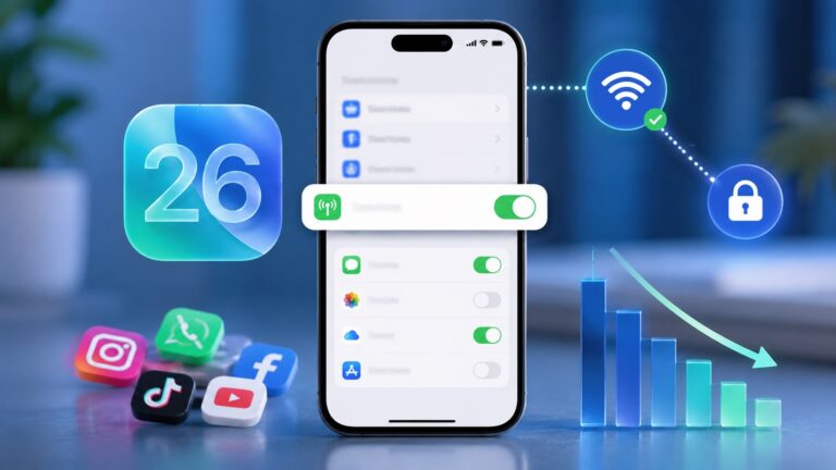 ahorro de datos iOS 26