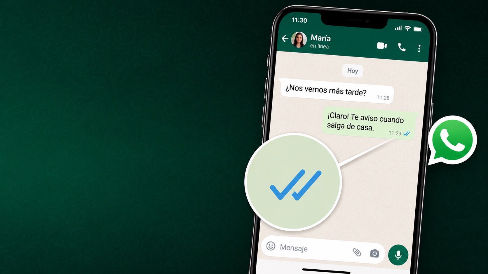 leyendo WhatsApp