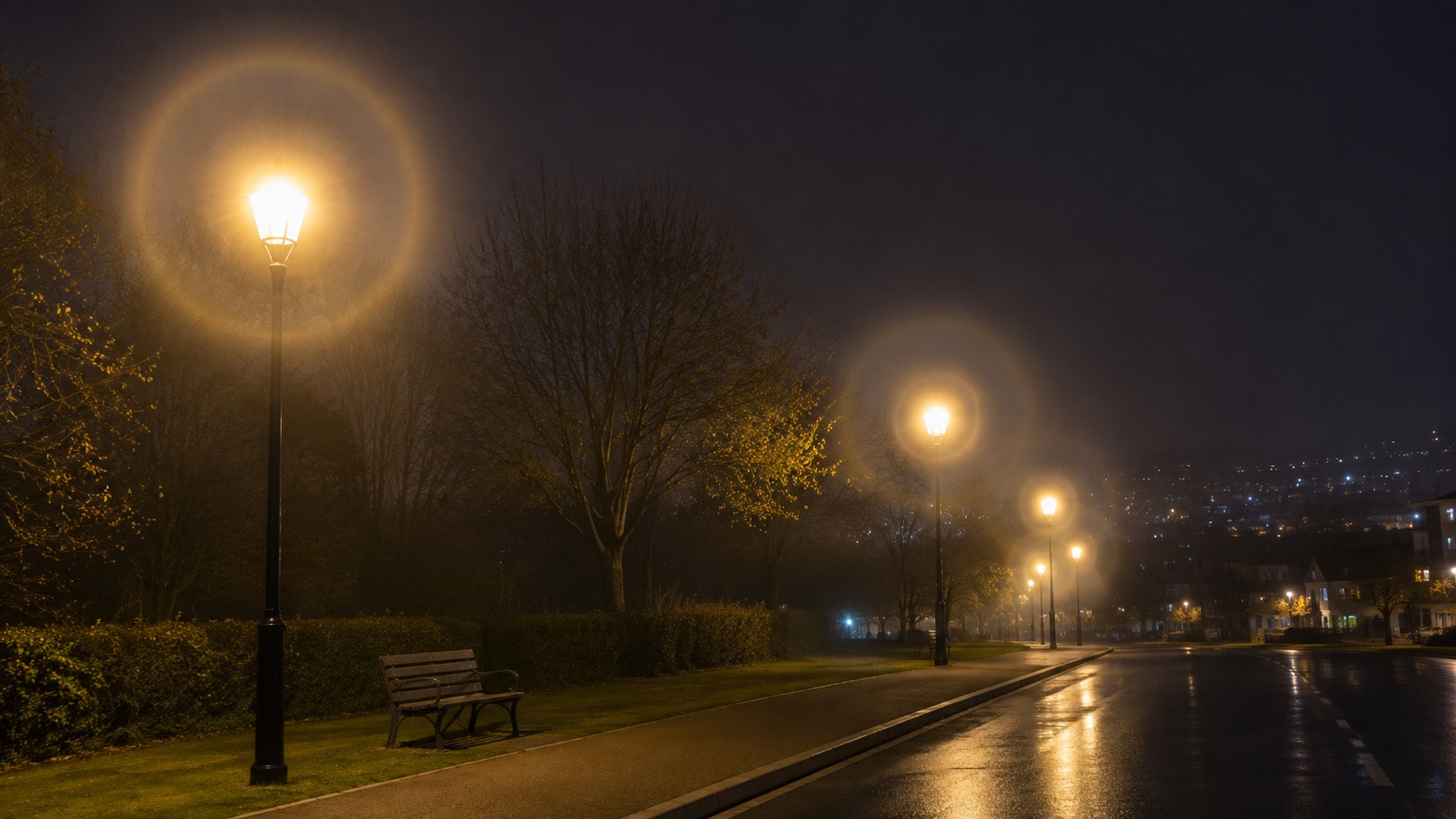 halos de luz en las fotos nocturnas