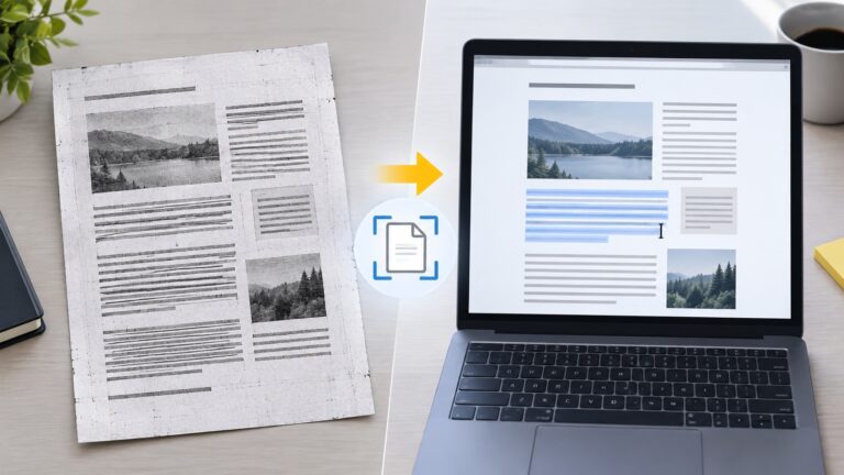 Documento escaneado convertido en texto seleccionable mediante OCR