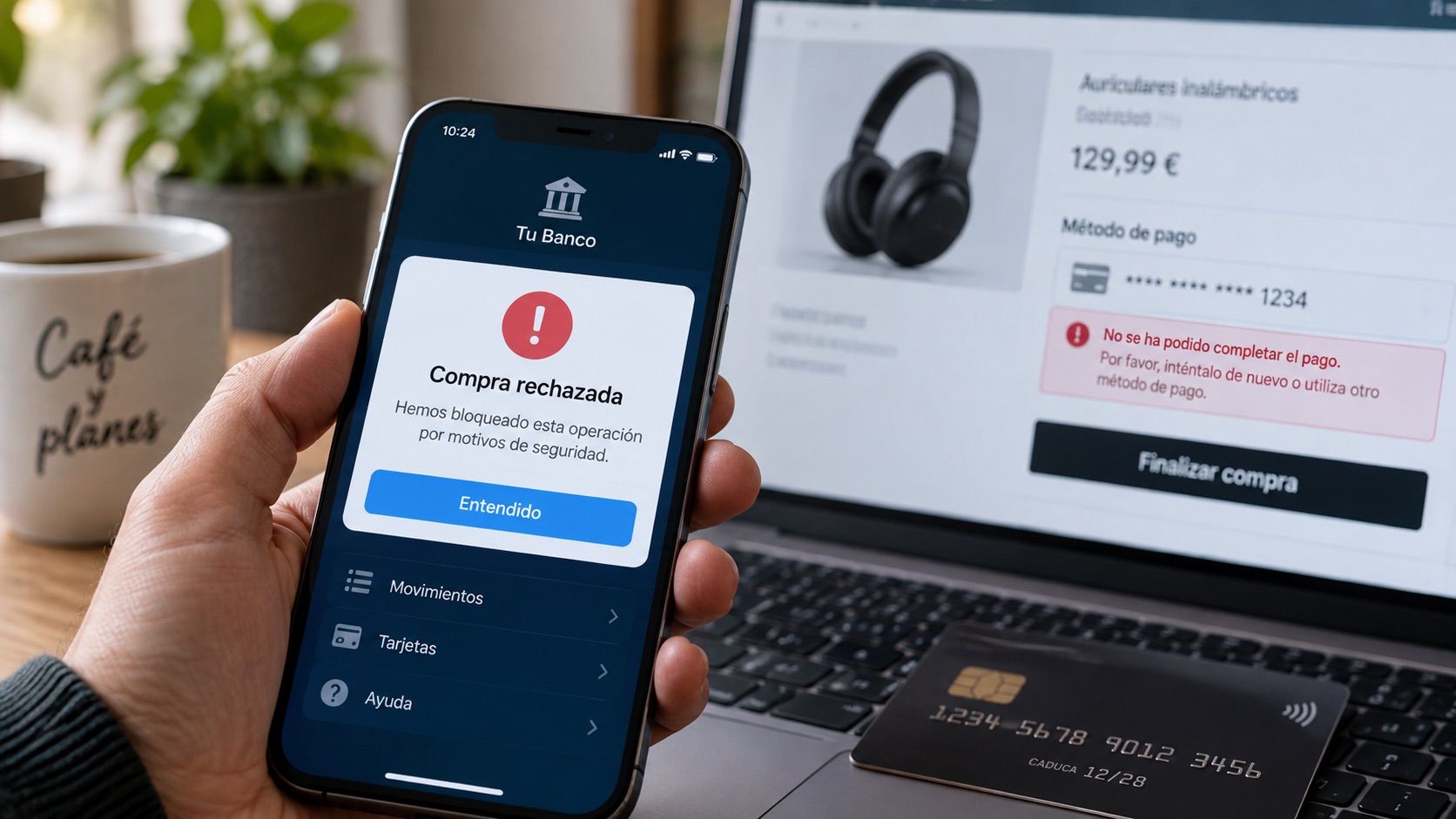 Qué hacer si el banco bloquea una compra online real pensando que es fraude