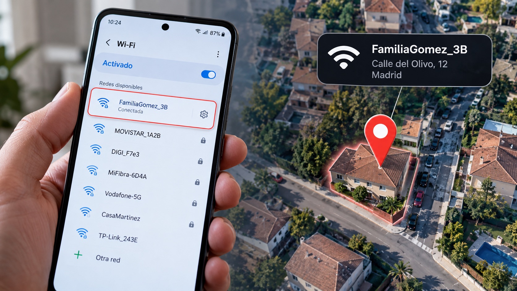 nombre red wifi revela ubicación