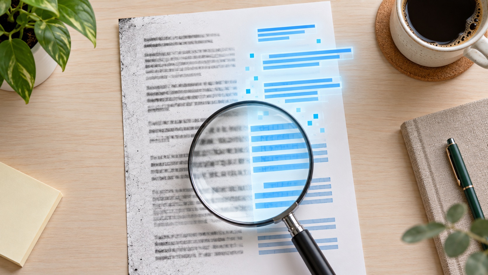 Documento escaneado convertido en texto seleccionable mediante OCR