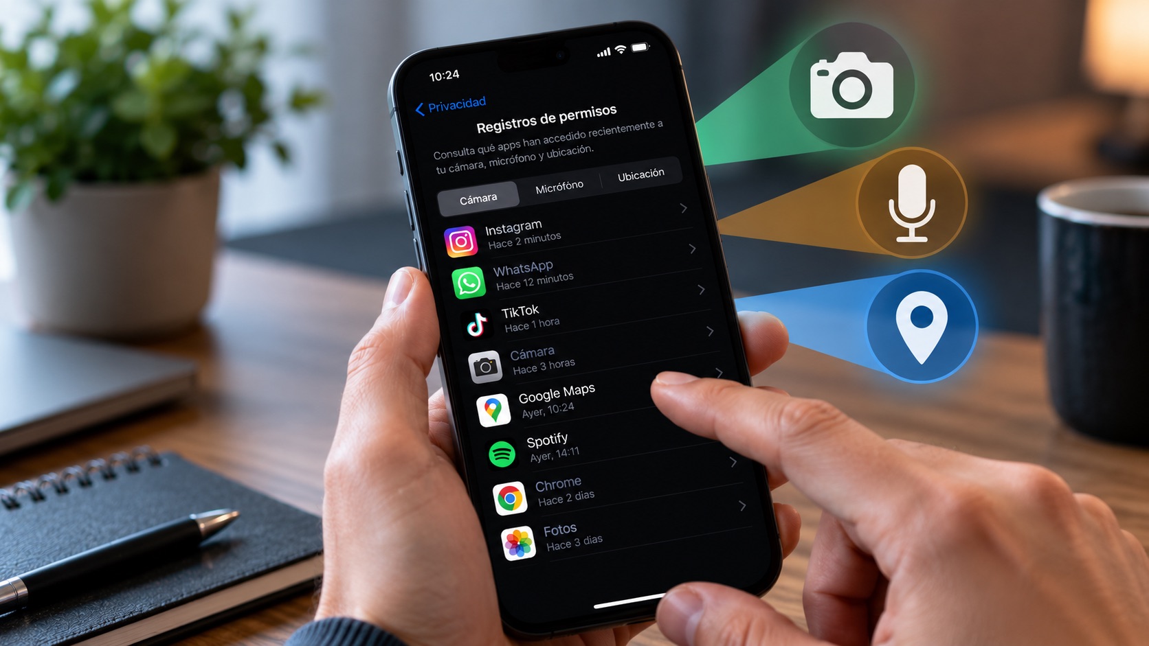 historial de qué apps