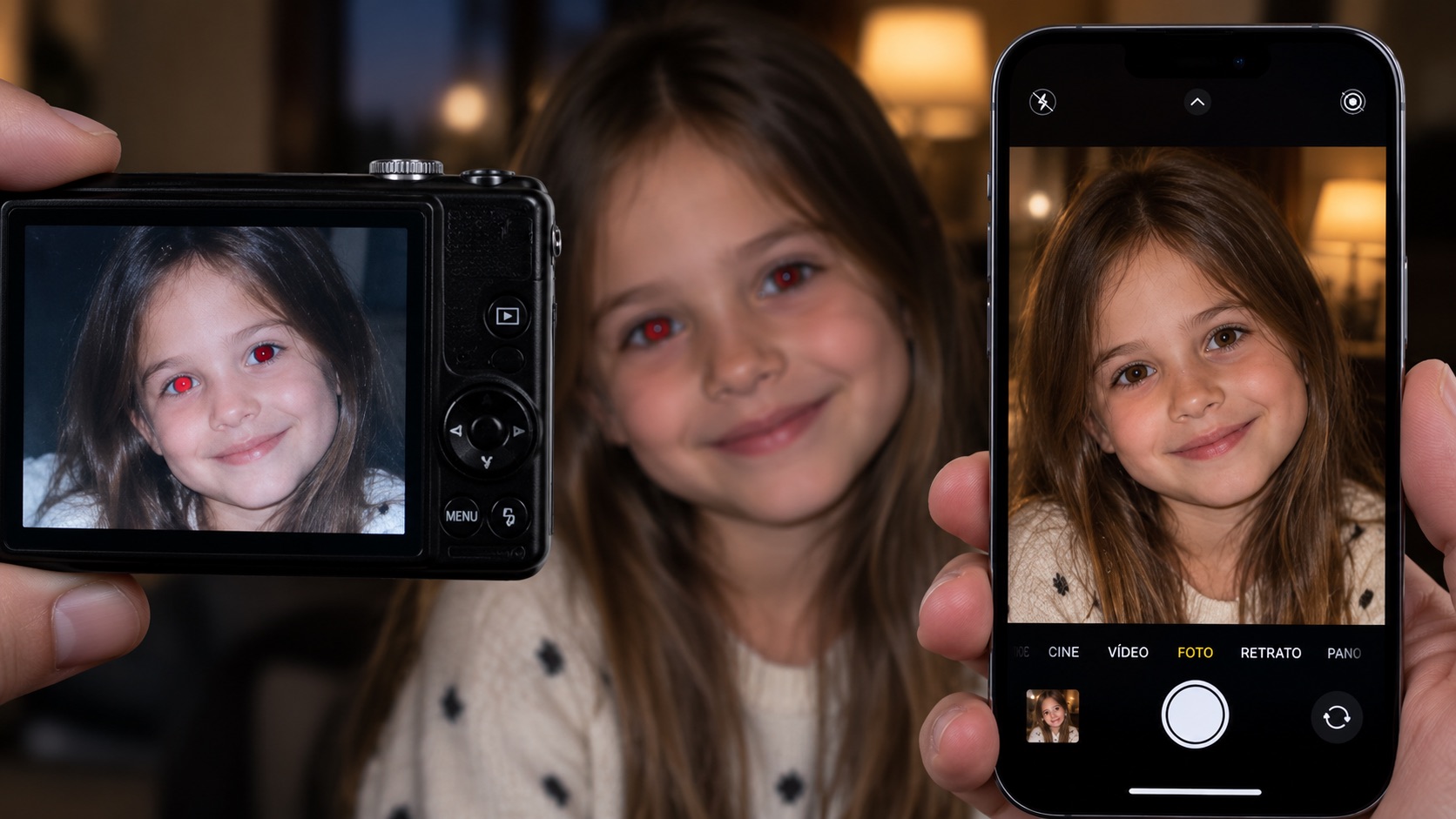 por qué salen ojos rojos con flash