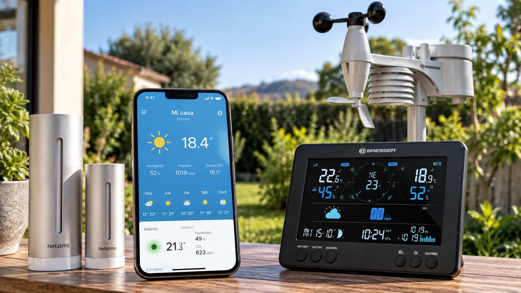 Dos estaciones meteorológicas WiFi para saber la temperatura exacta de tu jardín desde el móvil