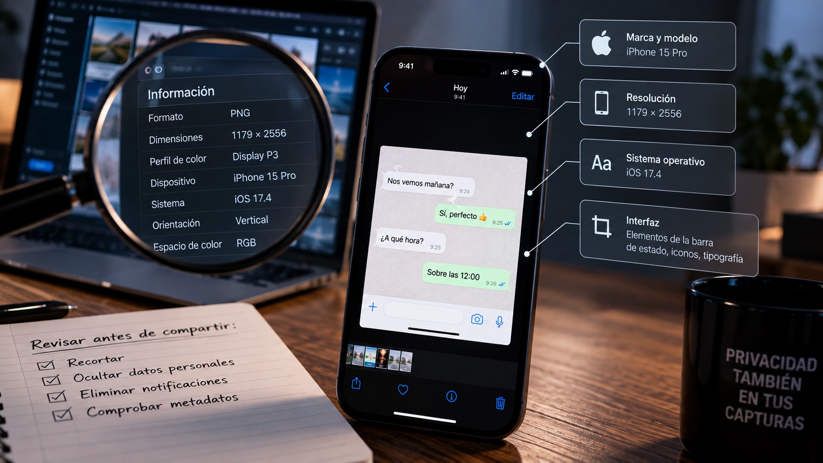 captura pantalla revela modelo móvil