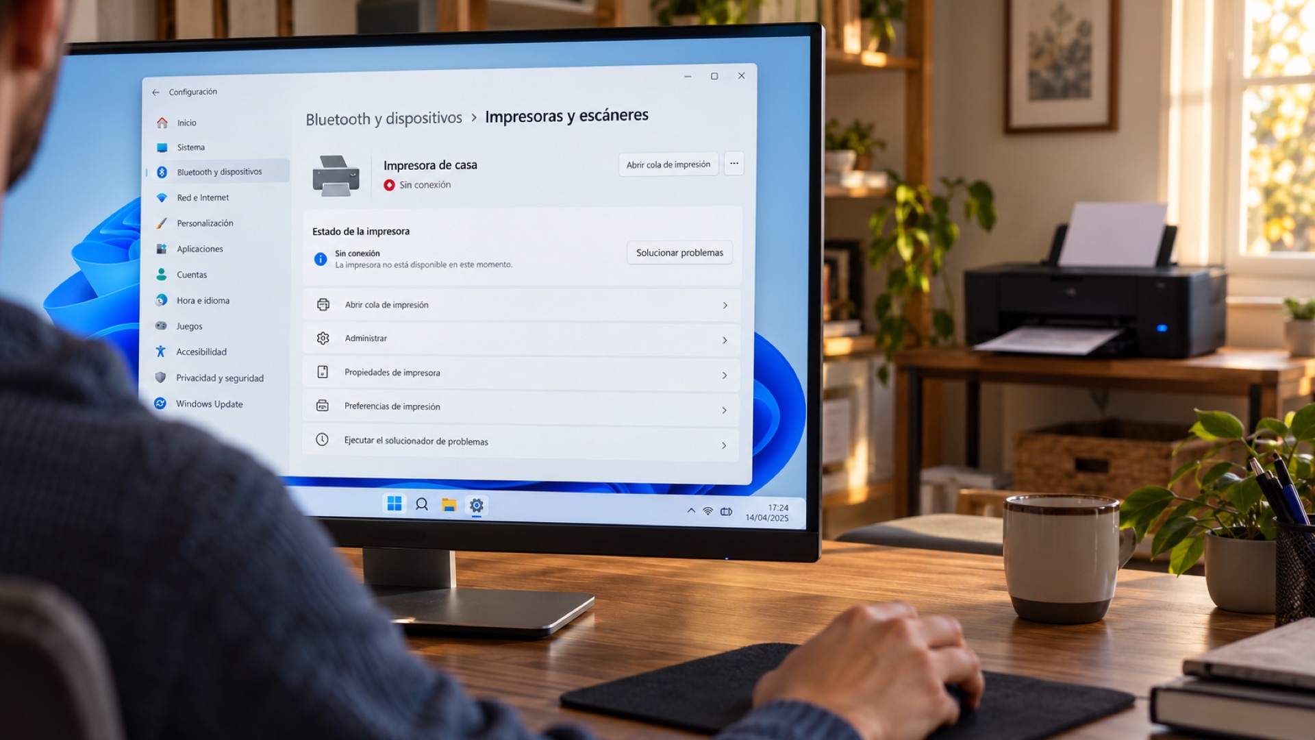 impresora sin conexión en Windows 11